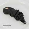 Presilha banana plissada de chifon, presilha vertical, presilha de garra de verão de alta qualidade, presilha para rabo de cavalo na nuca, presilha de cabelo elegante e delicada