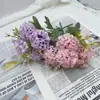 5 Cabezas de Crisantemo Blanco Tierno al Óleo, Venta al por Mayor desde el Fabricante, Flores Artificiales para Decoración de Habitaciones, Accesorios para Fotografía, Flores Simuladas