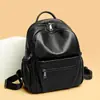 Mochila de Cuero de Vaca para Mujer 2023 Gran Capacidad Mochila Portátil Cuero de Primera Capa Bolso de Mujer Mochila Casual de Moda