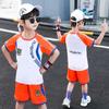 Conjunto de Regata de Verão para Meninos 2024 Novo Uniforme de Basquete de Verão para Crianças Mais Velhas, Roupas Infantis Tendência Estilosas e Bonitas de Secagem Rápida