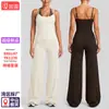 Conjunto de roupas fitness transfronteiriço, conjunto de colete esportivo color block de secagem rápida, conjunto de calças retas soltas para corrida ao ar livre, yoga e fitness