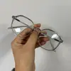 Gafas Poligonales Antiluz Azul de Estilo Coreano de Moda Sin Receta para un Look Natural, Gafas de Prescripción Listas para Usar