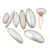 Horquilla de Brocado Ovalado para Canciones DIY con Tapa, Ranura, Parche Ovalado Base Multiclip Material Base Joyería Accesorios