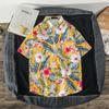 Camisa Floral para Hombre de Manga Corta Vetiver Estilo Coreano Holgada Verano Retro 2025 Moderna Talla Extra para Mujer Atractivo Hawaiana