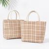 Não impresso mesmo estilo Chanel estilo elegante simples xadrez bolsa pequena saco bom tecido bolsa atacado