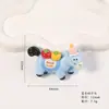 Llavero Colgante de Caballo de la Suerte de Dibujos Animados Pony Cacahuete Resina Accesorios DIY Pegamento Cremoso Imán para Nevera