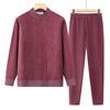 Traje Térmico de Abuela Ropa de Otoño Engrosada con Forro Polar para Mujeres de Mediana Edad y Mayores Pantalones de Otoño Camisa de Soporte para Señoras Mayores