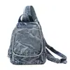 Bolso Cruzado de Mezclilla Lavada Estilo Hong Kong Multifuncional de Alto Valor, Mochila Casual Ligera para Viajes, Tendencia Fresca