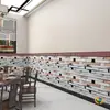 Papel de Parede para Loja, Papel de Parede para Parede de Catering Comercial, Adesivos de Parede, Adesivos de Rodapé de Parede Retrô, Adesivos de Parede Autoadesivos, Espessura Estilo Chinês