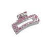 Pinza de Garra Mate de 6.5 cm Cuadrada Rectangular Pinza Sencilla Elegante Pasador para Recogido Grande Pinza de Tiburón Accesorio