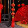 Guirlanda de Pequenas Lanternas Mercerizadas Impermeáveis Penduradas na Árvore, Grande Vermelho Dia de Ano Novo, Série de Lanternas do Festival da Primavera, Decorações de Natal