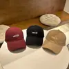 Gorra de Béisbol con Letra de Saludo Estilo Coreano, Adelgazante, Sombrero Versátil de Protección Solar para Todas las Estaciones, Moda Unisex