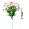 Flores Artificiais Falsas Simulação Gloire du Matin 7 Galhos Eucalipto Flores Trombeta para Decoração de Casa ao Ar Livre Flores de Simulação Flores Secas