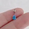 Brinco de liga de titânio F136 com pingente de bala em formato de gota de água, prego de brinco vertical DIY, joia para piercing corporal de titânio G23