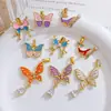 Colgante Transfronterizo Más Vendido Mariposa Esmalte Collar Accesorios para Mujeres, Diseño Simple, Componentes de Joyería Versátiles de Nicho para DIY