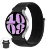 Adequado para Pulseira de Laço de Nylon com Botão para Samsung Watch7/5/4 Pulseira de Velcro para Watch6 Se