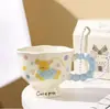 Taza de Cerámica de Cachorro Lindo, Oso de Dibujos Animados, Taza de Aspecto Elegante, Vaso de Agua para Pareja, Regalo de Cumpleaños para Niñas