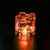 Partículas pequeñas 2*2 lámpara redonda de bloques de construcción accesorios rompecabezas DIY juguete de bloques de construcción luces LED flash coloridos accesorios de juguete