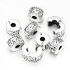 5 piezas/paquete pulsera de plata antigua clip de fijación de apertura hebilla de posicionamiento hebilla de posicionamiento de collar redondo accesorios de hebilla de joyería diy