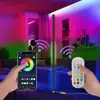 Luminária de Chão Symphony com Controle Remoto por App Inteligente, Dimerizável, Luz Ambiente de Chão Moderna Minimalista, Luz com Sensor de Ritmo Musical