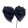 Estilo coreano Super Fairy Lace Bordado Big Bow Spring Clip Ribbon Hairpin Elegante Girl Top Clip Boutique Acessórios para o Cabelo