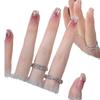 Patch de unhas Flash diamante flash Diamante usar unha Branco outono e inverno unha de comprimento médio Internet celebridade estudante unhas falsas