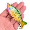 Atacado Isca Luya nova multi-seção Peixe sete-Seção peixe colorido laser pesca marítima simulação isca dura 10cm
