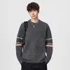 Item Quente Outono/Inverno Marca da Moda Suéter Liso de Tricô com Gola Redonda Fábrica Linha de Malhas Masculinas Linha de Roupas Fábrica de Camisas Venda Direta Em Estoque
