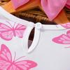 Conjunto de Tres Piezas de Verano de Manga Larga para Recién Nacidos de Comercio Exterior: Conjunto de Mameluco, Pañuelo para la Cabeza y Pantalón Largo de Manga Larga al por Mayor