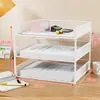 Suporte de Arquivo de Mesa A4 Prateleira de Armazenamento de Documentos Multicamadas Caixa de Armazenamento de Pastas de Escritório Estante de Livros Prateleira de Armazenamento de Arquivos