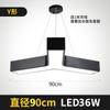 Lámpara colgante LED de oficina simple en forma de Y, lámpara hexagonal creativa, iluminación comercial, lámpara redonda para barra de gimnasio