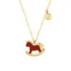 Colar Tich Original de Ágata Vermelha para Ficar Rico Feminino Prata de Lei S925 Novo Estilo Chinês Ano Zodiacal 2026 Ano do Cavalo Joias
