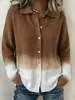 Cárdigan de Punto con Solapas Transfronterizo Europeo y Americano para Mujer, Ropa de Otoño e Invierno, Estilo Holgado Relajado, Suave y Esponjoso, Chaqueta Suéter Anti-pilling