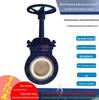 Válvula Gaveta Manual Tipo Grampo Resistente ao Desgaste Tipo Pz73Tc Válvula Gaveta Cerâmica Plugue de Descarga de Escória com Haste Exposta e Vedação Dura