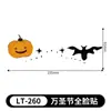 Novos Adesivos de Tatuagem Facial para Halloween, Adesivos de Maquiagem de Terror, Tatuagens Temporárias Descartáveis, À Prova d'Água, Resistentes ao Suor e Fáceis de Remover