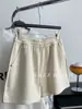 Shorts Esportivos Botões Estilo Coreano Relaxado para Mulheres, Calça Versátil de Cintura Alta Wide-Leg Casual Simples, Hot Pants