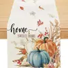 Corredor de Mesa de Temporada de Cosecha de Otoño de Venta Caliente Transfronteriza, Corredor de Mesa de Calabaza y Hoja de Arce, Tela para Mesa de Café, Sala de Estar, Restaurante, Decoración, Mantel