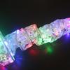 Luz de Cinta Navideña Transfronteriza Cadena de Luces LED Decoración de Árbol de Navidad Colgante Lazo Seda y Satén Luz de Cable de Cobre Regalo