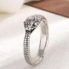 Europa y Estados Unidos transfronterizo personalidad griega tailandesa serpiente de cascabel de plata anillo de cobre frío retro oscuro serpiente anillo de dedo abierto