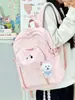 Mochilas para Meninas do Ensino Fundamental com Bolinhas Atmosféricas 2025 Novo Design de Nicho Mochilas de Grande Capacidade para Meninas do Ensino Médio