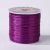 Hilo Elástico Plano de Color del Fabricante 0.8mm Cordón Elástico Pulsera DIY Hilo para Ensartar Cuentas Tejido a Mano Hilo para Bordado