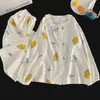 Pijama infantil para primavera e outono, algodão nuvem manga longa estilo princesa para meninas, novo estilo doce 2026 para crianças maiores, roupa de casa de verão