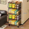 Estante de Almacenamiento para Cocina, Estante Móvil de Varias Capas para Snacks y Juguetes para Sala de Estar, Canasta para Encimera para Frutas, Verduras y Condimentos