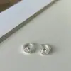 Pendientes de Plata de Ley S925 con Corazón y Circonita para Mujer ins Dulce Pequeño Exquisito Forma de Corazón Diamantes Brillantes Joyería Versátil para Orejas Apilables