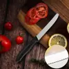 Faca Ocidental de Aço Inoxidável Mais Vendida Transfronteiriça para Pão, Bife e Culinária Ocidental, Faca de Frutas de Plástico Vermelho Tomate Amazon
