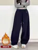 Pantalones de Primavera y Otoño para Niñas 2025 Nuevos Pantalones Deportivos Súper Estilosos para Niñas de Secundaria, Pantalones Deportivos Forrados de Forro Polar de Otoño e Invierno para Niños Grandes