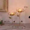 Candelabro de aromaterapia con pájaro dorado de hierro nórdico, adorno romántico para mesa de comedor, candelabro decorativo de escritorio, pequeños adornos al por mayor