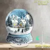 Impresión Plana Transfronteriza 2D Plano Rotación de 360 Grados Escena de Nieve Casa de Pingüinos Decoración de Escritorio Interior y Exterior Festival