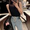Blusa Feminina de Verão Nova da Moda e Estilosa Sem Mangas Sexy e Moderna Estilo Puro Desejo