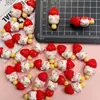 Mini Espetos de Frutas Vermelhas Gato Série Acessórios Acessórios para Nail Art Resina DIY Brincos Grampo de Cabelo Materiais